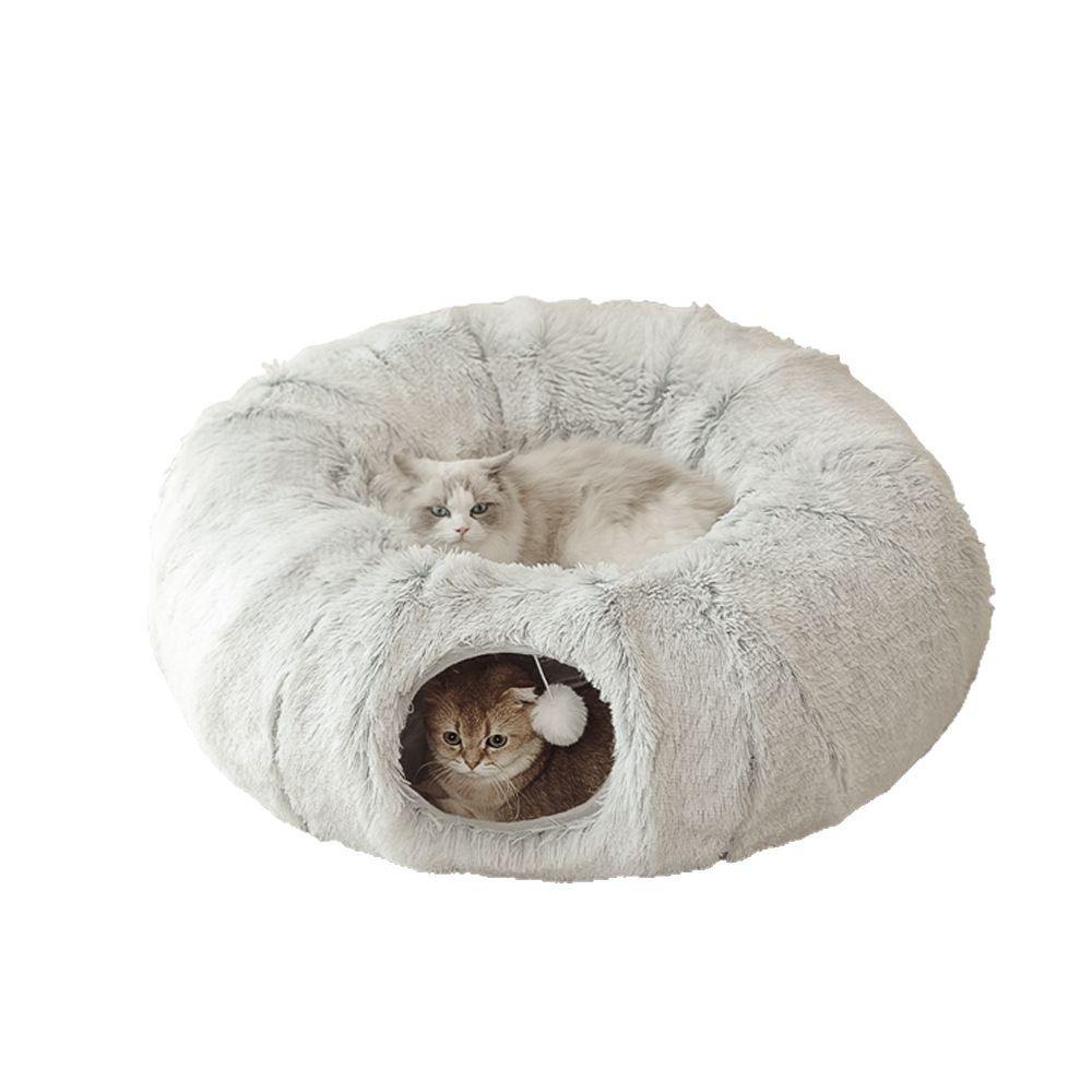 Foldable Plush Cat Cave Bed